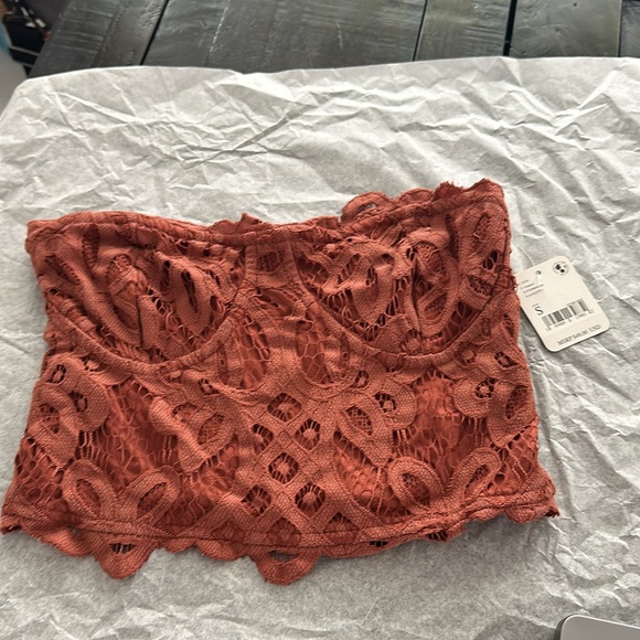 NWT Free People Adella Corset Bra / Copper - Picture 11 of 12